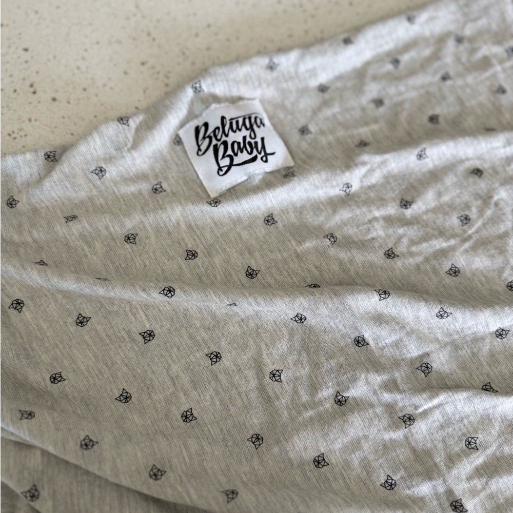 Cotton On Gray Baby Blanket